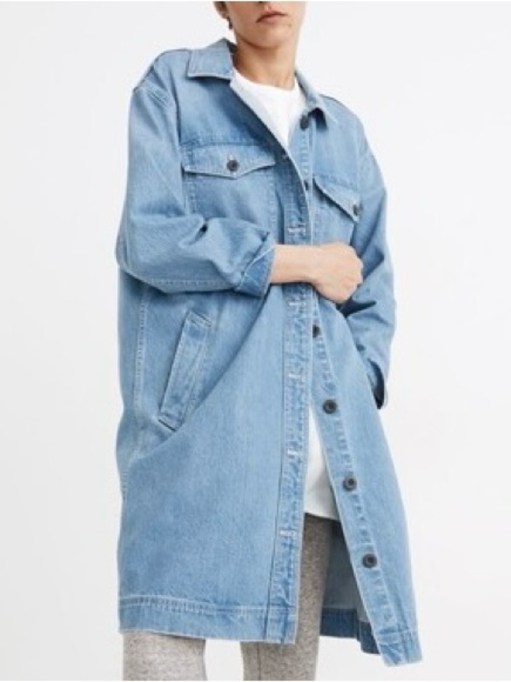 Madewell Denim Duster Coat in Hughes Wash